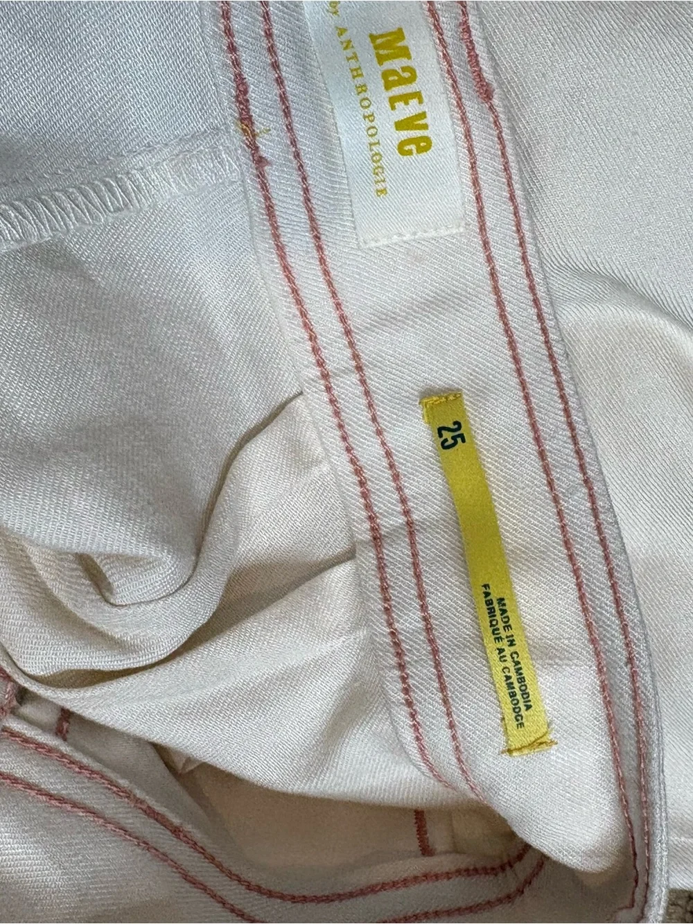 Maeve Ettie Cream High Waist Cropped Wide Leg Jeans Linen | 25